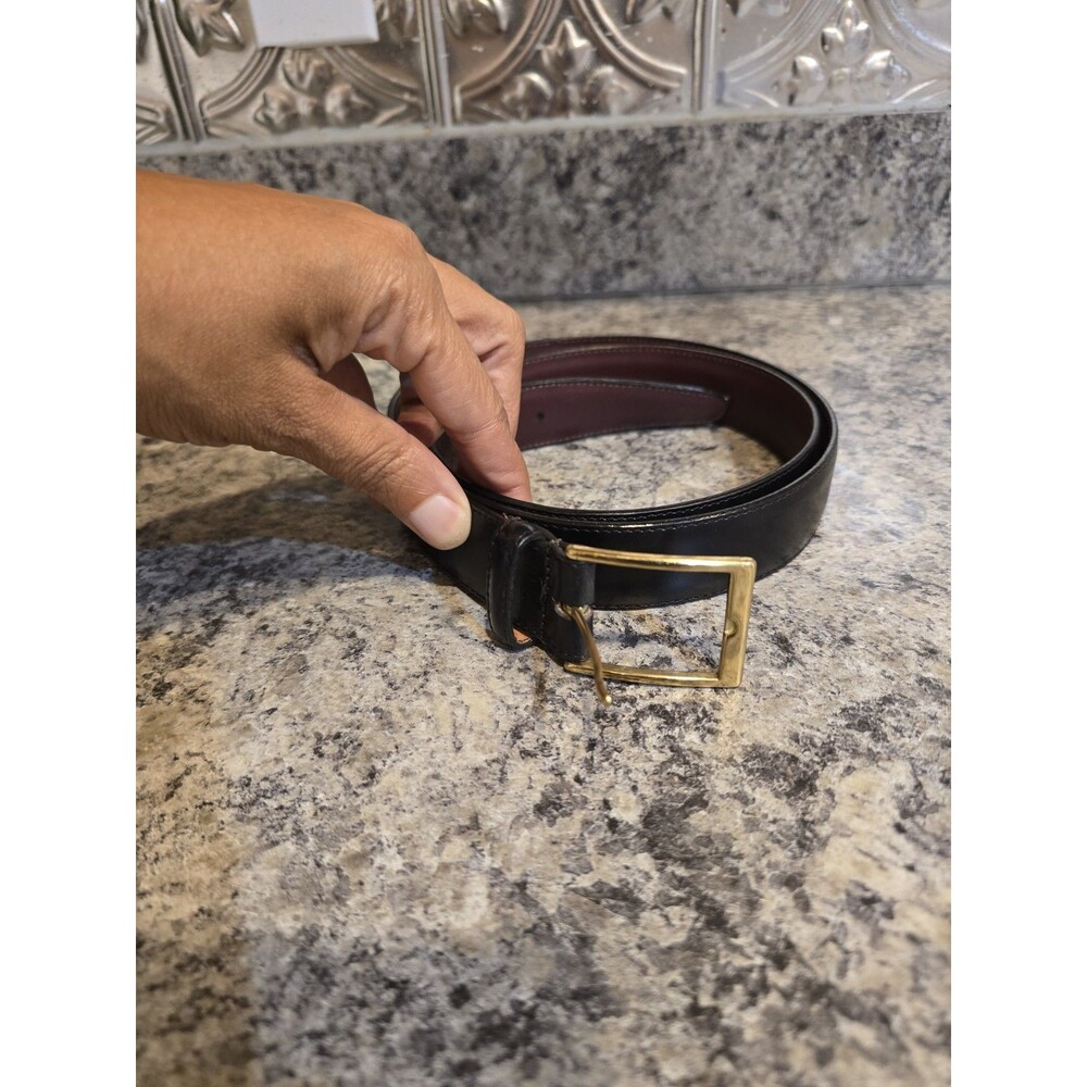 Brighton Black Cowhide Leather Belt Solid Brass Buckle 36103 Size 40